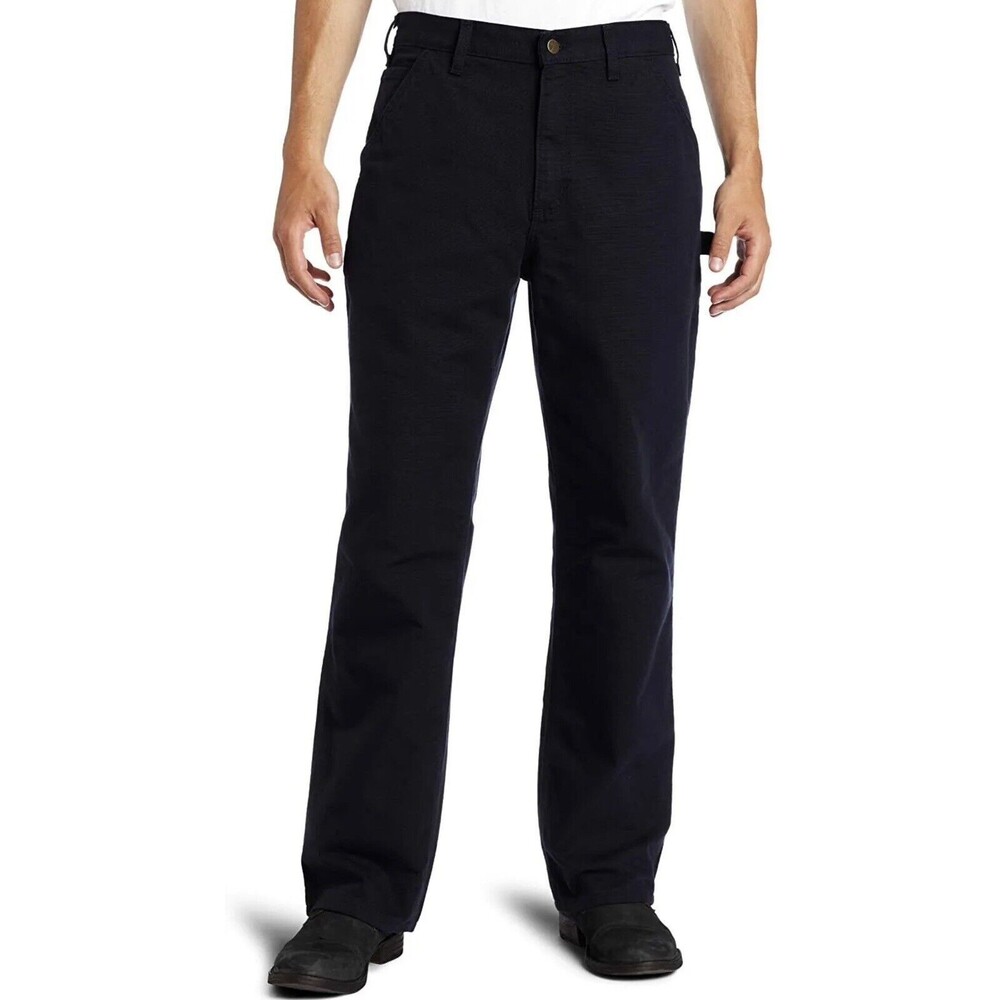 Carhartt Men's Washed Duck Work Dungaree Pants Midnight Blue 36 X 36